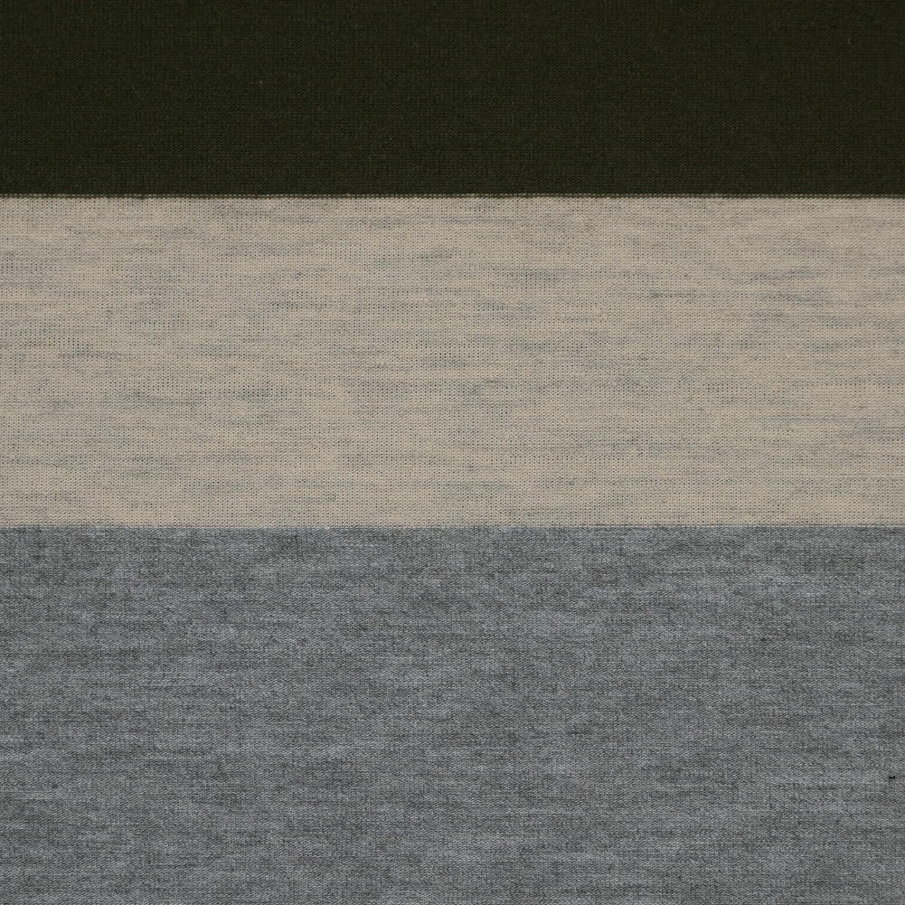 Olive, Oatmeal and Gray Awning Striped Jersey Full Olive, Oatmeal and Gray Awning Striped Jersey Full