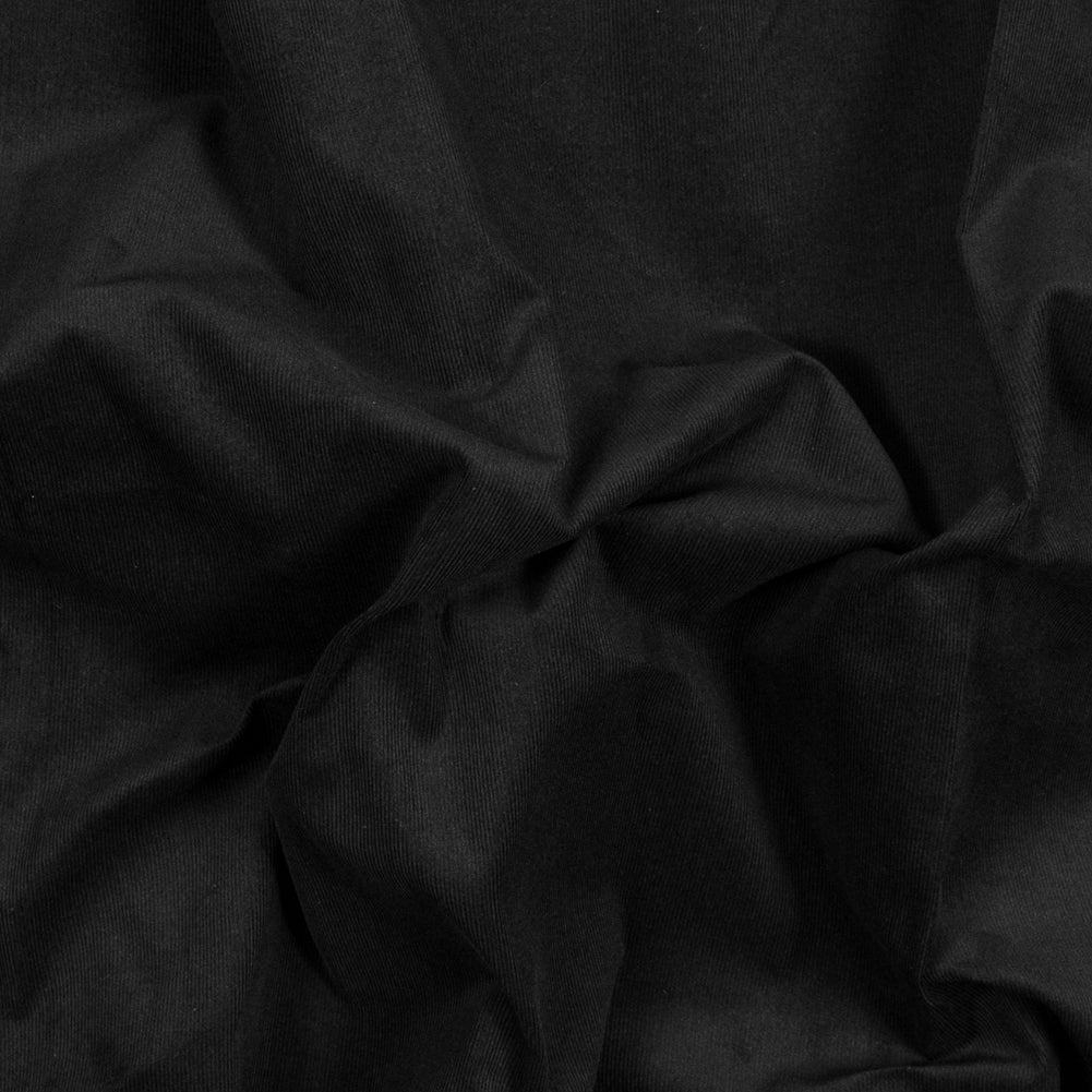 Featherwale Cotton Corduroy - Black - Dawn Collection Featherwale Cotton Corduroy - Black - Dawn Collection