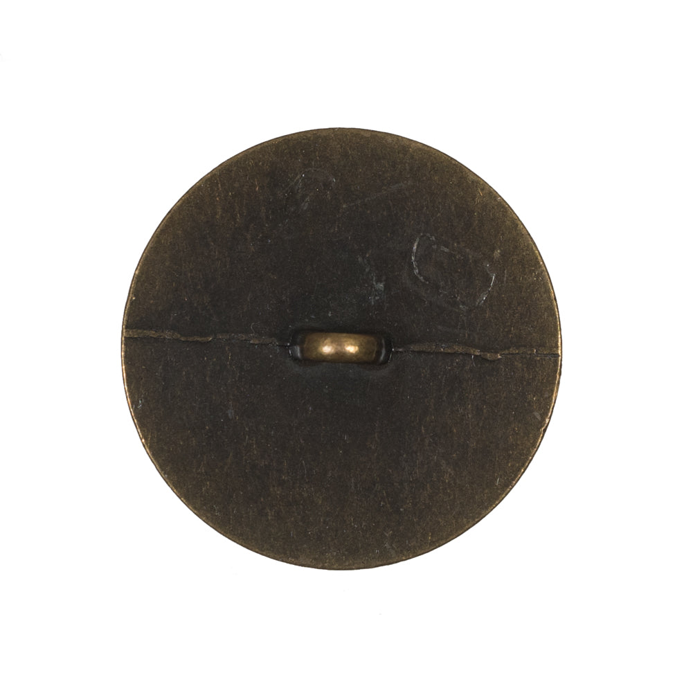 Italian Antique Gold Floral Metal Shank Back Button - 40L/25.5mm Detail Italian Antique Gold Floral Metal Shank Back Button - 40L/25.5mm Detail