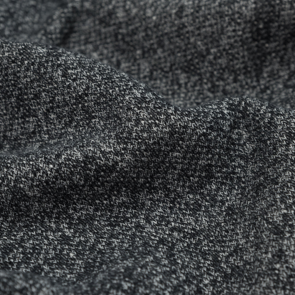 Thick Cotton French Terry - Heather Charcoal Full Thick Cotton French Terry - Heather Charcoal Full