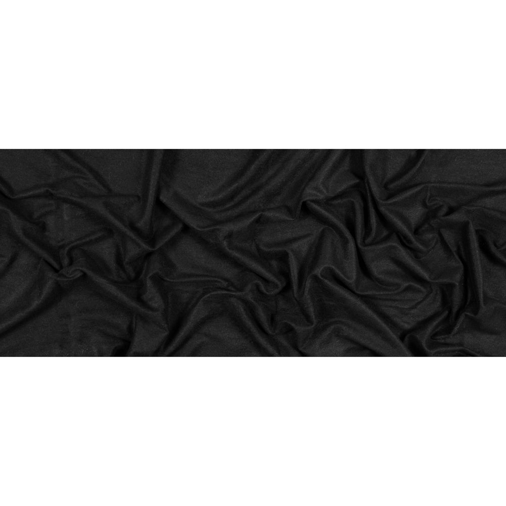 Bamboo and Merino Wool Stretch Fleece - Black Folded Bamboo and Merino Wool Stretch Fleece - Black Folded