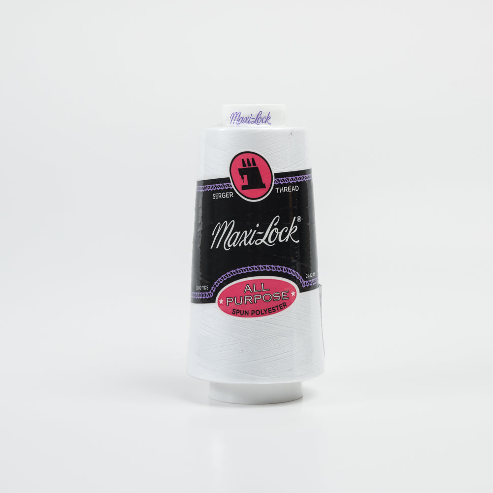 Maxi-Lock Serger Thread 3000yds - White Maxi-Lock Serger Thread 3000yds - White