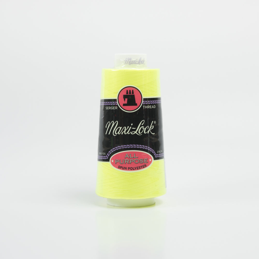 Maxi-Lock Serger Thread 3000yds - Neon Yellow Maxi-Lock Serger Thread 3000yds - Neon Yellow