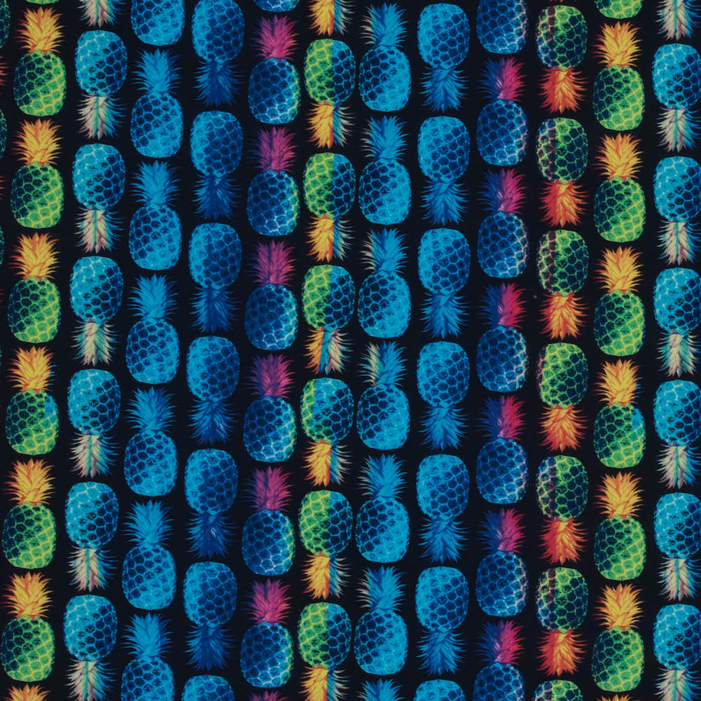 Compression Swimwear Tricot, UV Protective with Aloe Vera Microcapsules - Navy Pineapples - Caye Collection Compression Swimwear Tricot, UV Protective with Aloe Vera Microcapsules - Navy Pineapples - Caye Collection