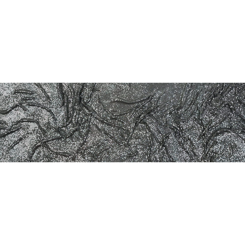 Mood Exclusive Joan Gunmetal Iridescent Tubular Chainmail Fabric - Full Mood Exclusive Joan Gunmetal Iridescent Tubular Chainmail Fabric - Full