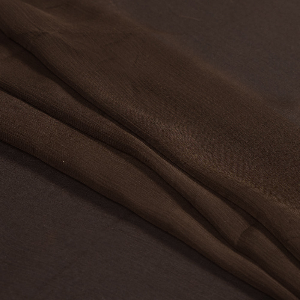 Chocolate Crinkled Silk Chiffon Detail Chocolate Crinkled Silk Chiffon Detail