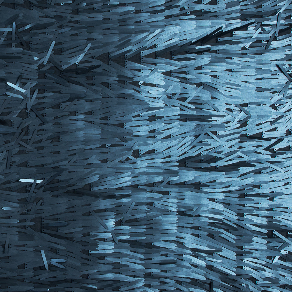 Soft Tulle with Fringe Sequins - Dull Navy - Phryne Collection Soft Tulle with Fringe Sequins - Dull Navy - Phryne Collection