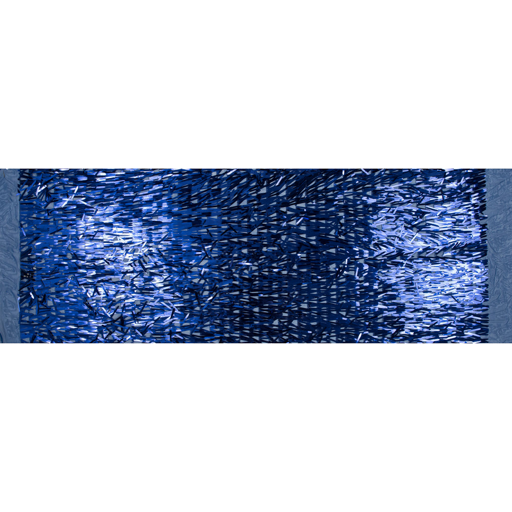 Soft Tulle with Fringe Sequins - Shiny Royal Blue - Phryne Collection Folded Soft Tulle with Fringe Sequins - Shiny Royal Blue - Phryne Collection Folded