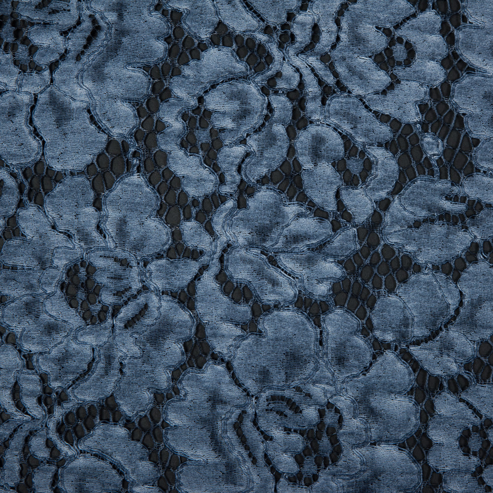 Pad Dyed Cotton Lace - Navy Floral - Stevie Collection Full Pad Dyed Cotton Lace - Navy Floral - Stevie Collection Full