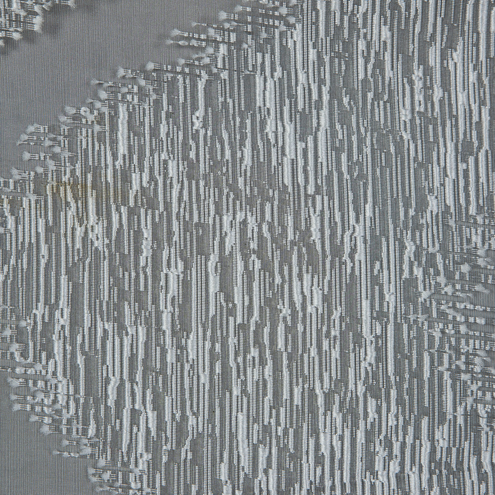 Organza Burnout Jacquard - Silver Chevron Full Organza Burnout Jacquard - Silver Chevron Full