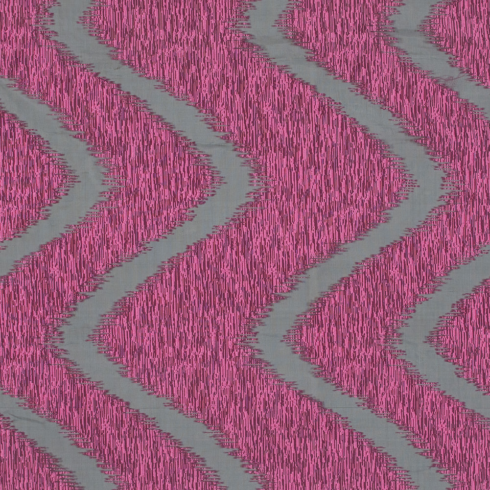 Organza Burnout Jacquard - Pink Chevron Organza Burnout Jacquard - Pink Chevron