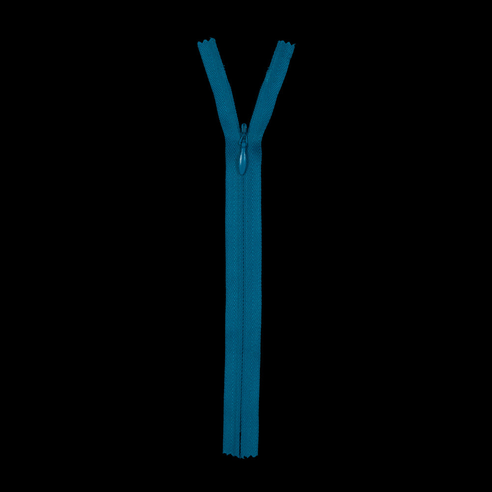 Invisible Zipper 9" by YKK - 358 Blue Detail Invisible Zipper 9" by YKK - 358 Blue Detail