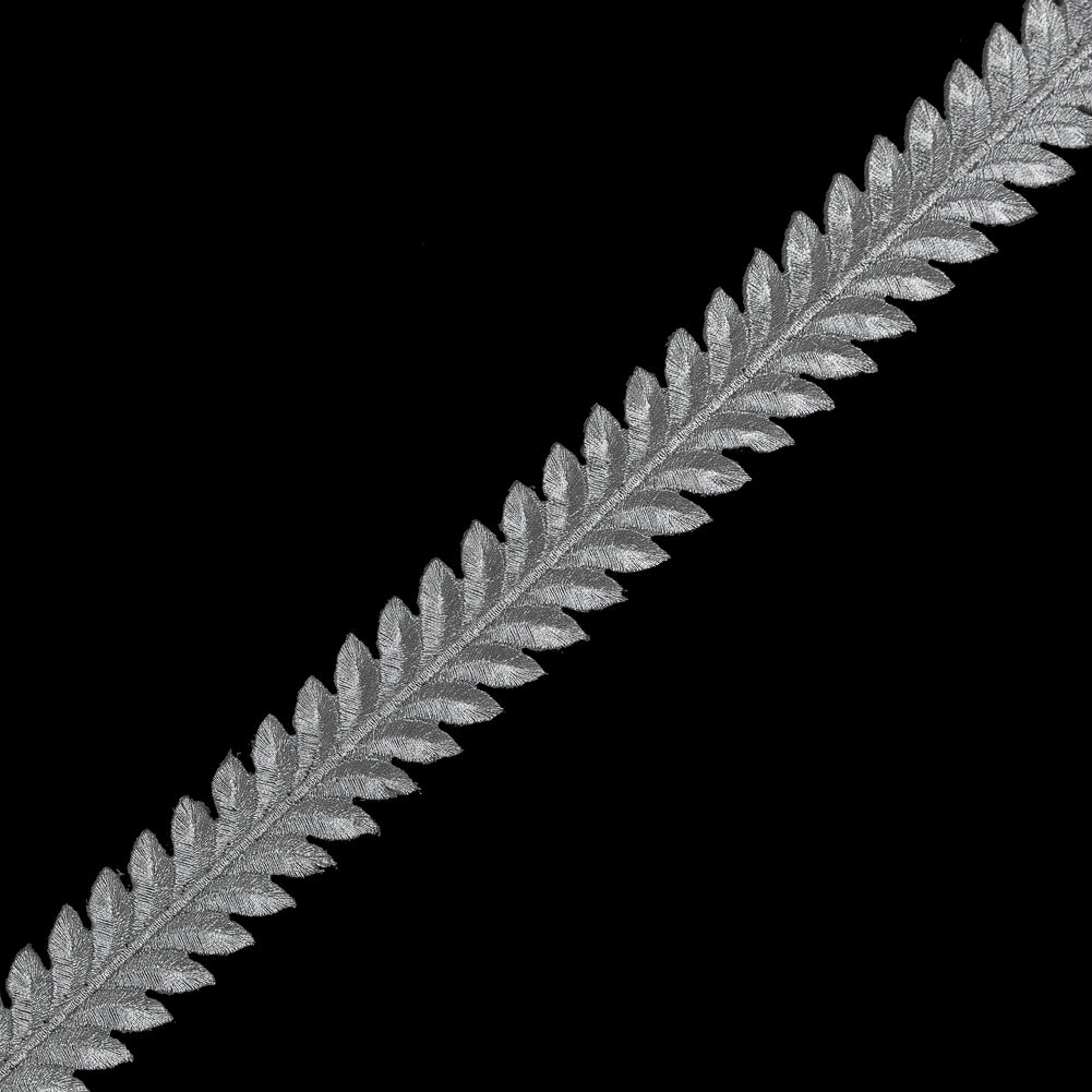 Metallic Silver Iron-on Leaf Trim - 1.25" Metallic Silver Iron-on Leaf Trim - 1.25"