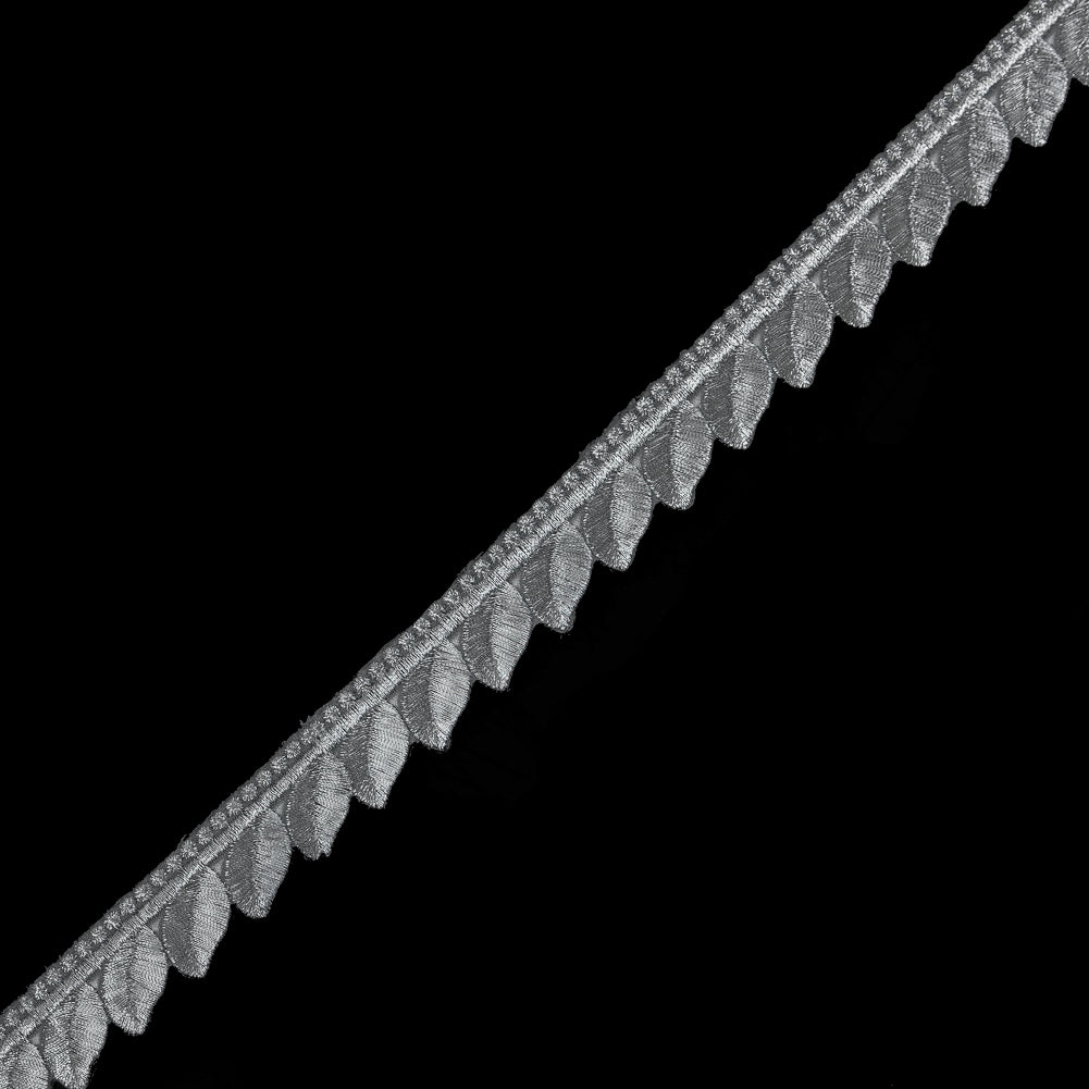 Metallic Silver Iron-on Leaf Trim - 0.75" Metallic Silver Iron-on Leaf Trim - 0.75"