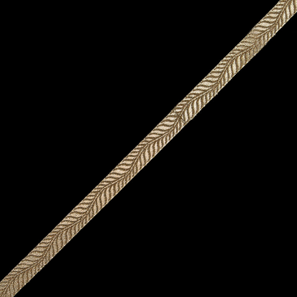 Gold Metallic Jacquard Ribbon - 0.5" Gold Metallic Jacquard Ribbon - 0.5"