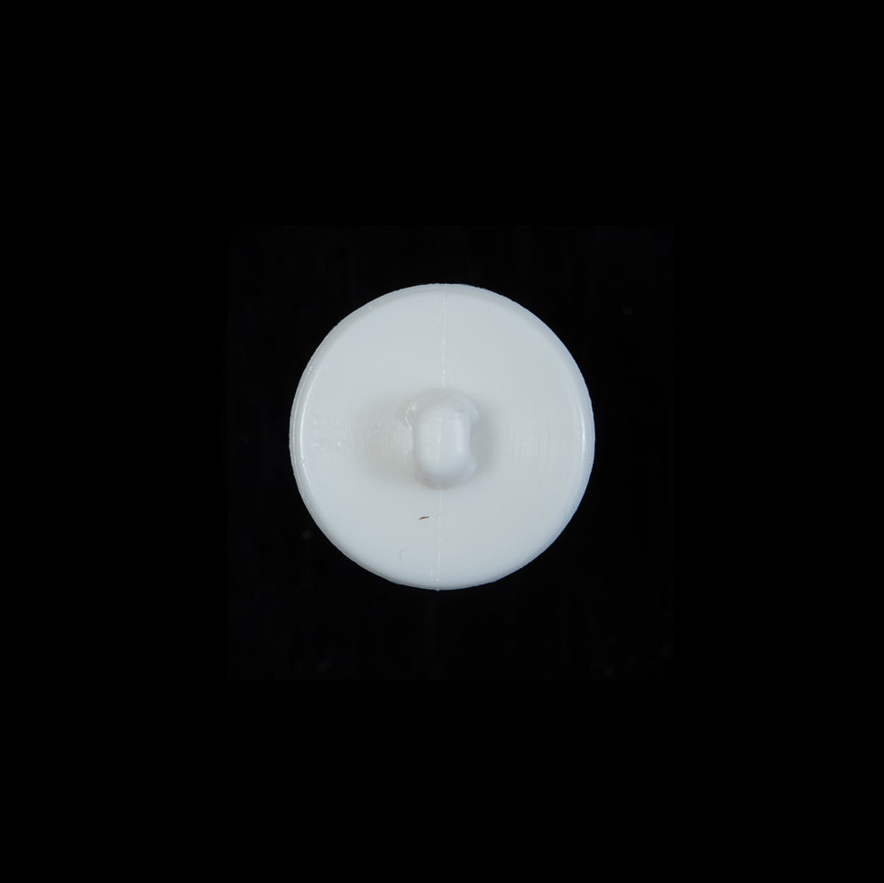 Italian White Beveled Shank Back Button - 20L/12.5mm Detail Italian White Beveled Shank Back Button - 20L/12.5mm Detail