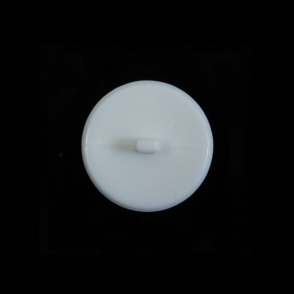 Italian White Beveled Shank Back Button - 30L/19mm Detail Italian White Beveled Shank Back Button - 30L/19mm Detail