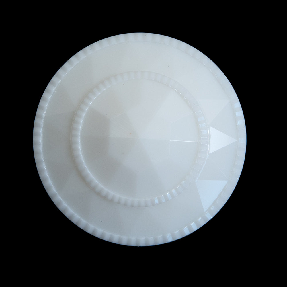 Italian White Beveled Shank Back Button - 44L/28mm Italian White Beveled Shank Back Button - 44L/28mm