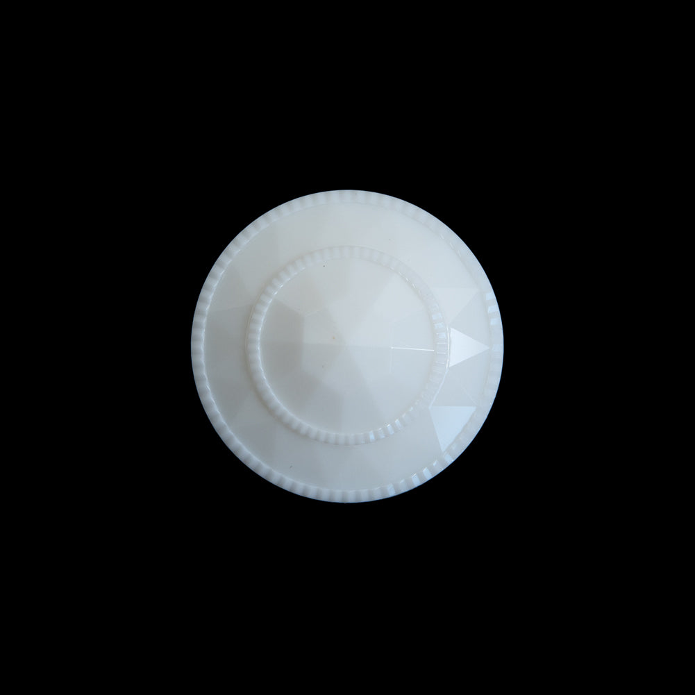 Italian White Beveled Shank Back Button - 30L/19mm Italian White Beveled Shank Back Button - 30L/19mm