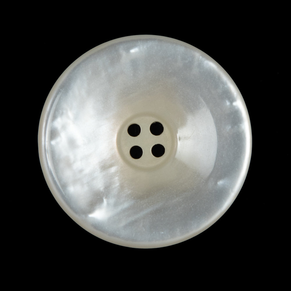 Iridescent Beige Plastic 4-Hole Button - 44L/28mm Iridescent Beige Plastic 4-Hole Button - 44L/28mm