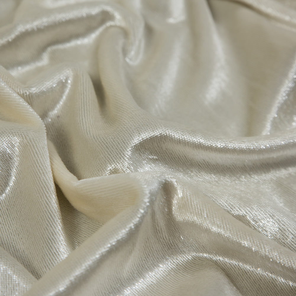Metallic Velvet - Ivory - Ava Collection Full Metallic Velvet - Ivory - Ava Collection Full