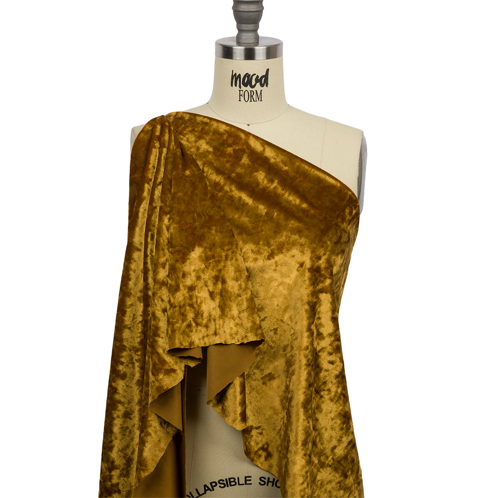 Crushed Velour - Curry Gold - Auguste Collection Detail Crushed Velour - Curry Gold - Auguste Collection Detail