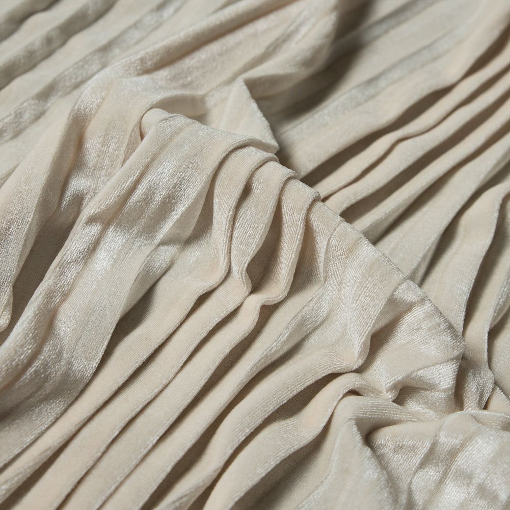 Pleated Velour - Vanilla Ice - Tver Collection Pleated Velour - Vanilla Ice - Tver Collection