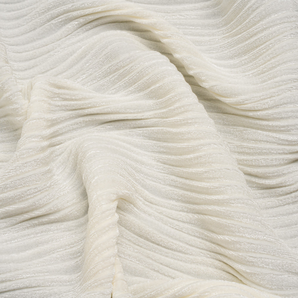 Wavy Crinkled Velour - Vanilla Ice - Yvonne Collection Wavy Crinkled Velour - Vanilla Ice - Yvonne Collection