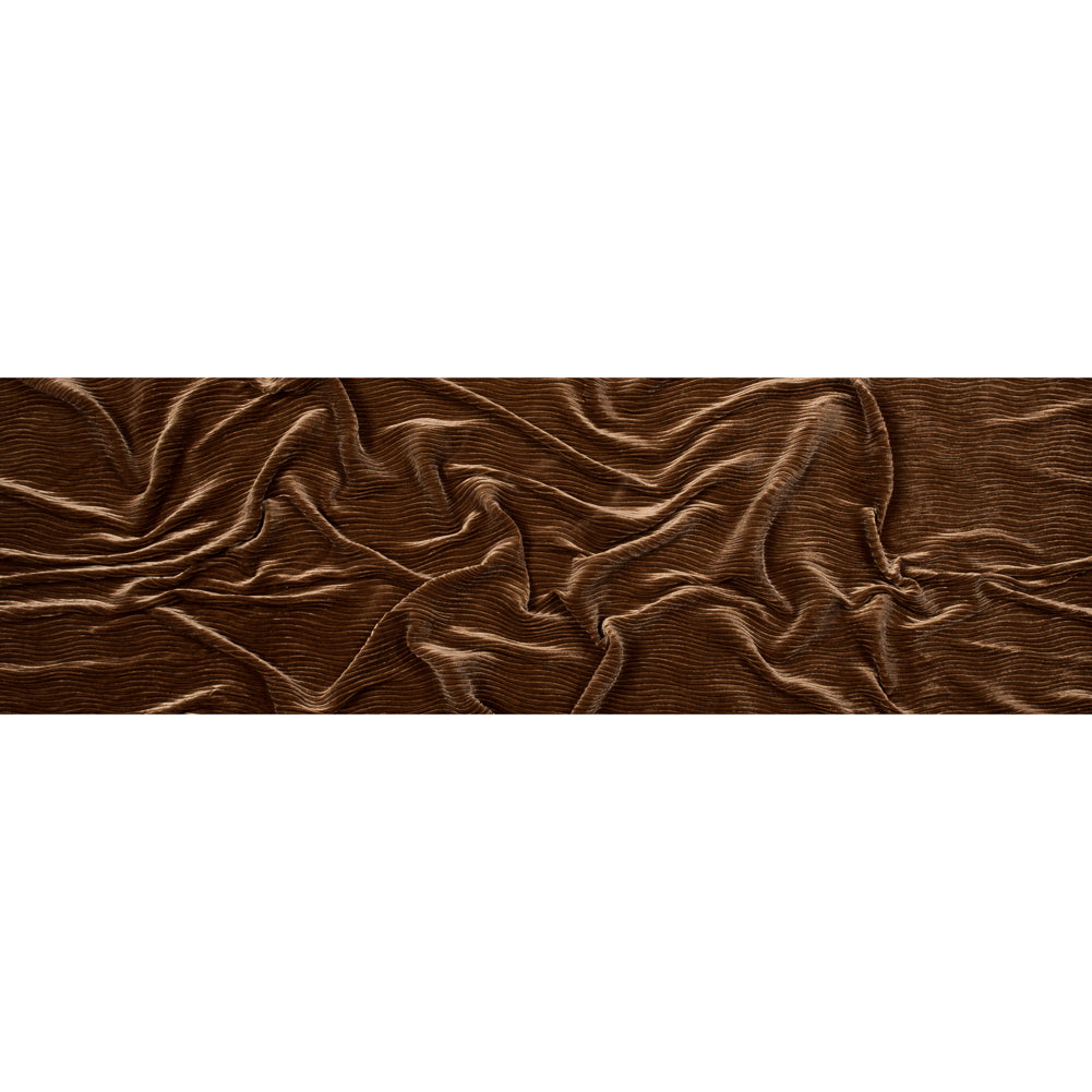 Wavy Crinkled Velour - Curry Gold - Yvonne Collection Full Wavy Crinkled Velour - Curry Gold - Yvonne Collection Full