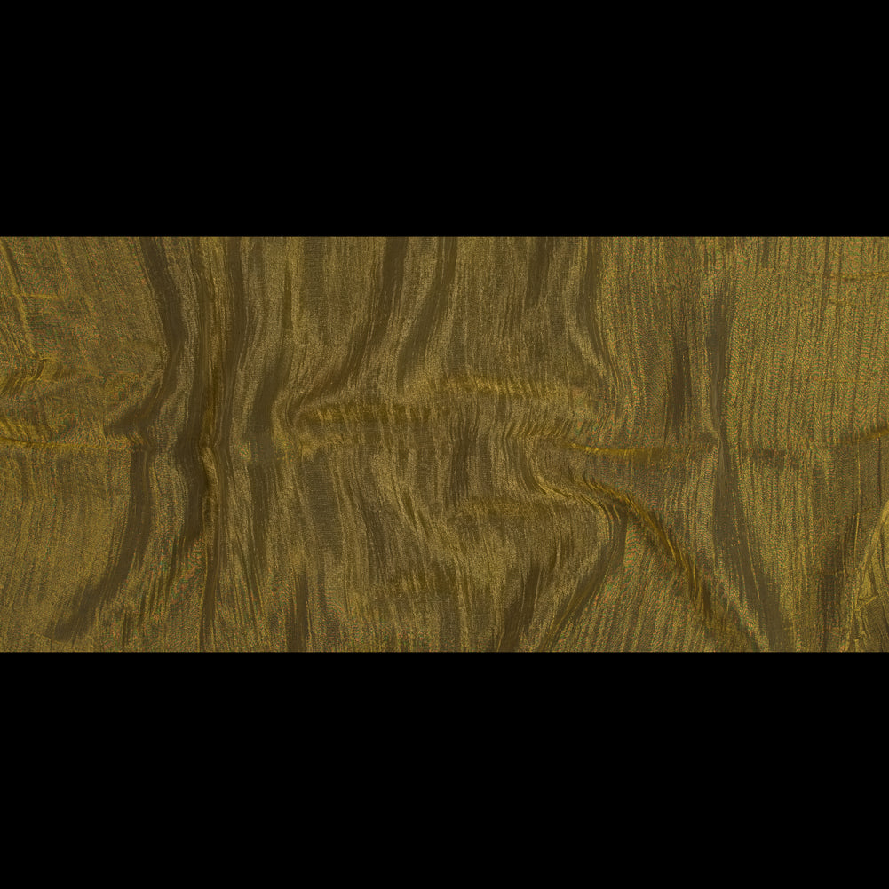 Crushed Nylon Organza - Gold Folded Crushed Nylon Organza - Gold Folded