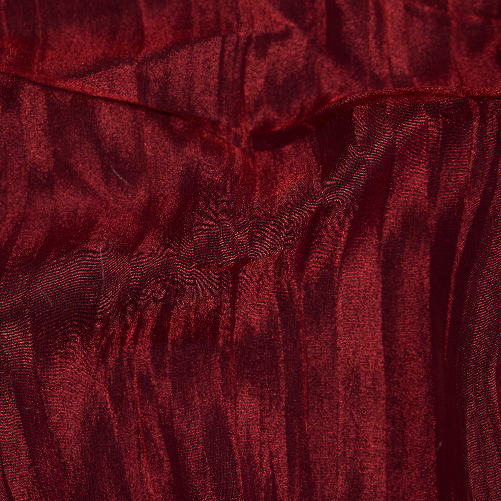 Crushed Nylon Organza - Red Full Crushed Nylon Organza - Red Full
