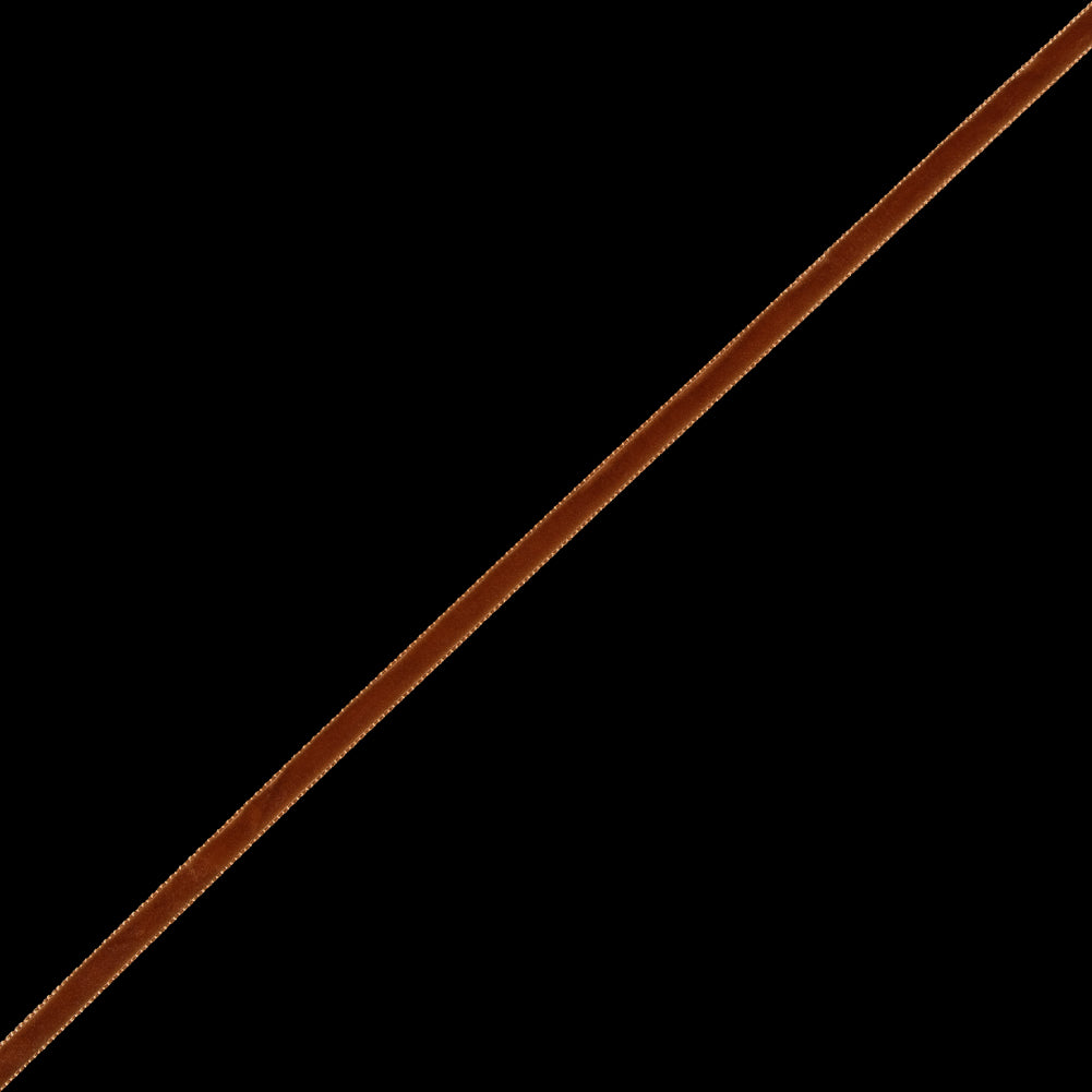 Copper Single-Faced Velvet Ribbon - 0.25" Copper Single-Faced Velvet Ribbon - 0.25"