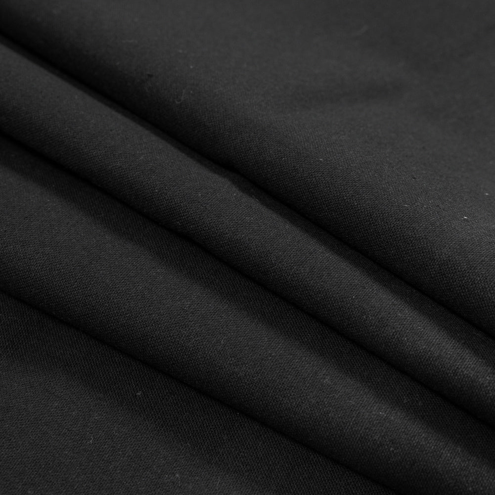 Brushed Cotton Duvetyne 9oz - Black Detail Brushed Cotton Duvetyne 9oz - Black Detail