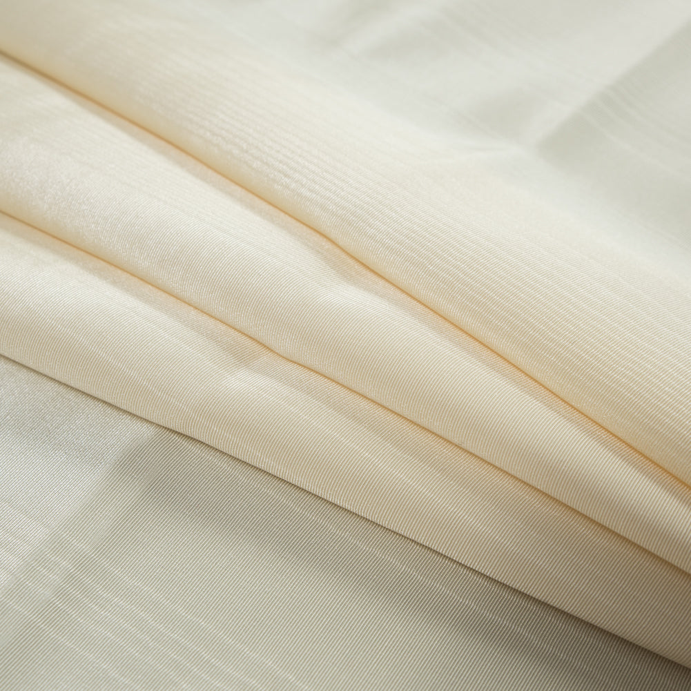 Polyester Moire Bengaline - Ivory Cream - Florence Collection Folded Polyester Moire Bengaline - Ivory Cream - Florence Collection Folded