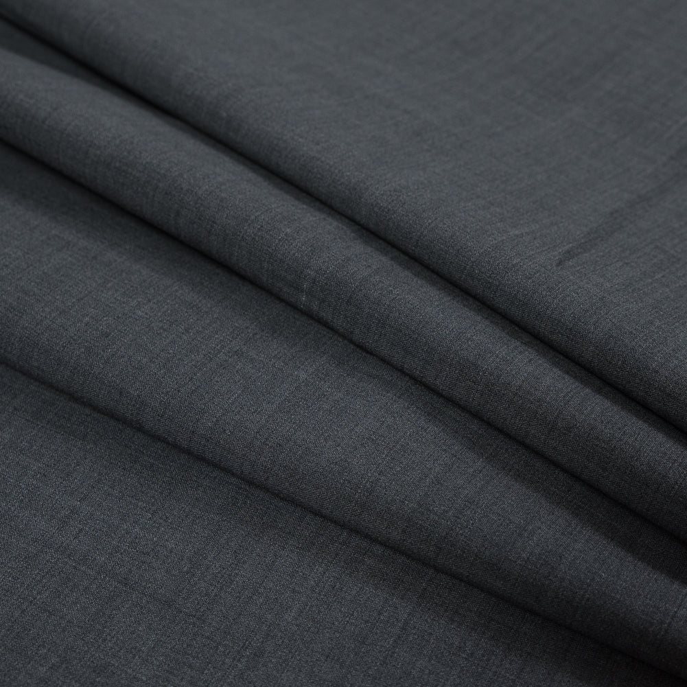Stretch Wool Suiting - Heathered Cool Gray Folded Stretch Wool Suiting - Heathered Cool Gray Folded