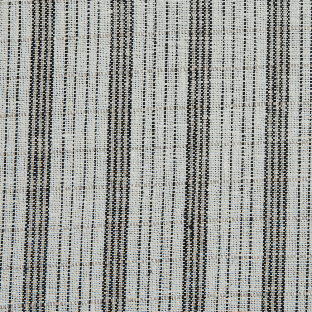 Pale Beige and Black Striped Linen Woven Detail Pale Beige and Black Striped Linen Woven Detail
