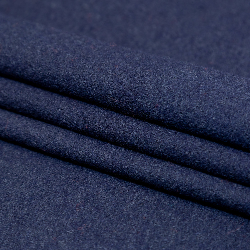 Boiled Wool Coating Fabric - Navy - Ketil Collection Detail Boiled Wool Coating Fabric - Navy - Ketil Collection Detail