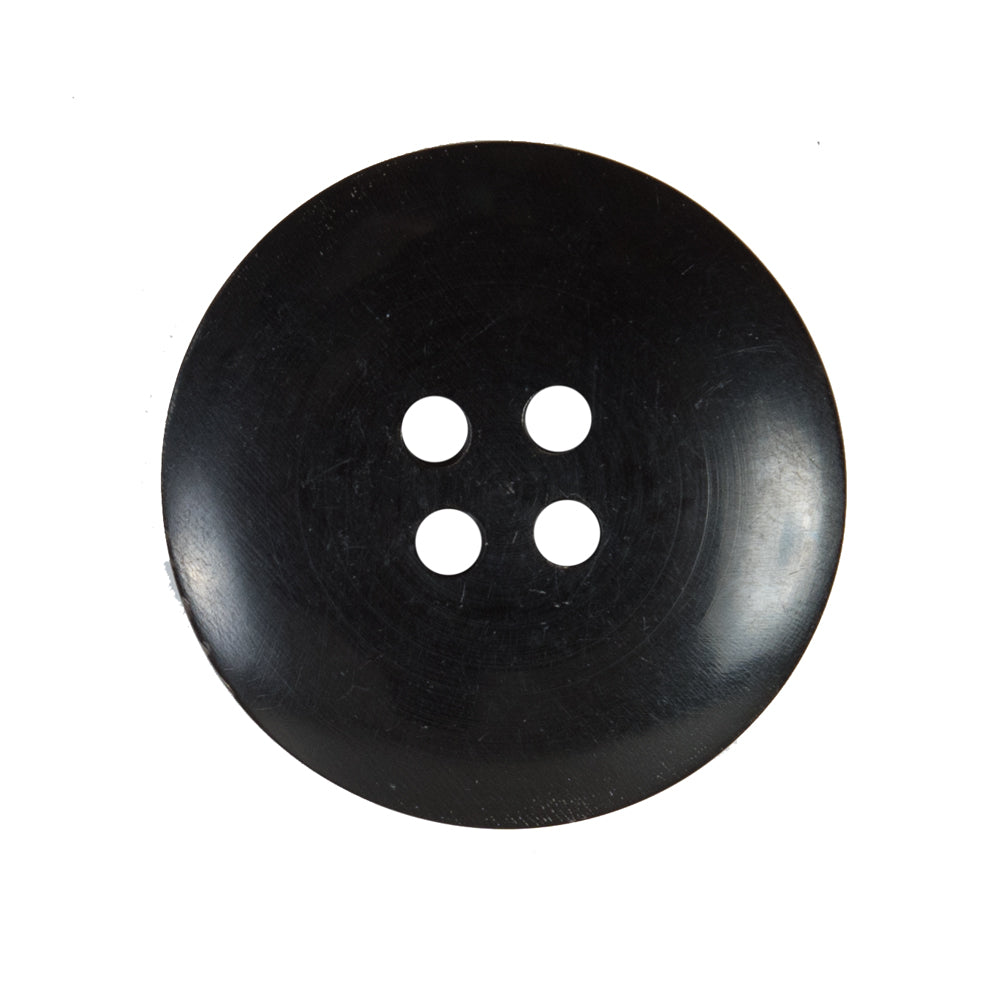 Black and Brown Textural Horn 4-Hole Button - 44L/28mm Detail Black and Brown Textural Horn 4-Hole Button - 44L/28mm Detail