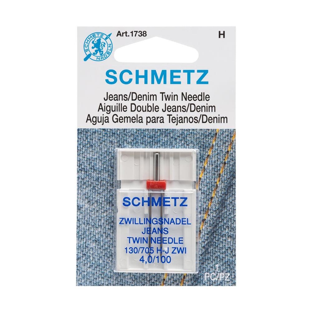 Schmetz Double Denim/Jeans Twin Machine Needle - 4.0/100 - 1 ct Schmetz Double Denim/Jeans Twin Machine Needle - 4.0/100 - 1 ct