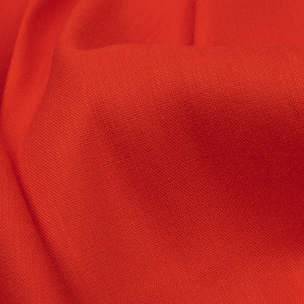 Stretch Linen Woven - Apple Red - Asturias Collection - Detail Stretch Linen Woven - Apple Red - Asturias Collection - Detail