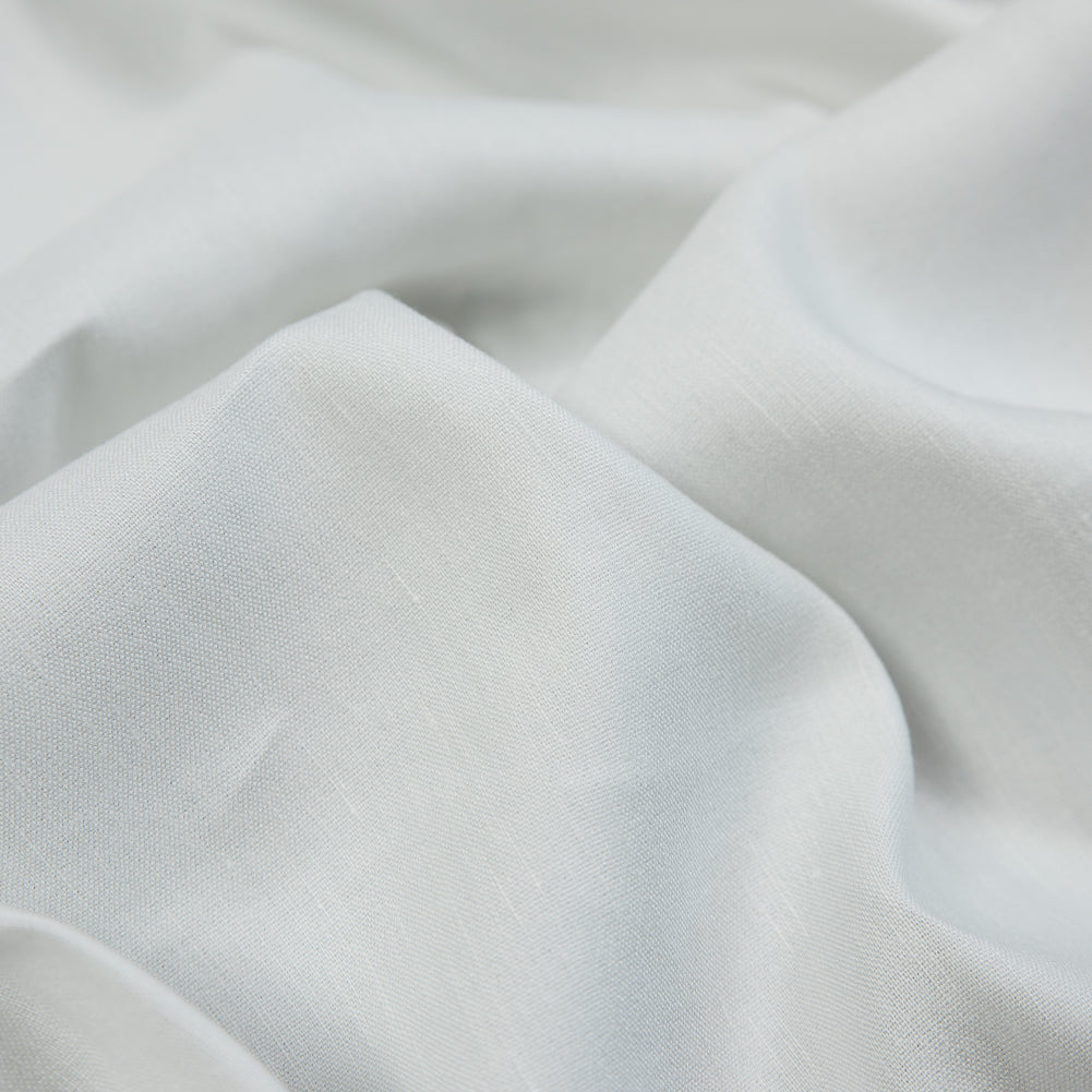 Stretch Linen Woven - Gleam Silver on Ivory - Asturias Collection - Detail Stretch Linen Woven - Gleam Silver on Ivory - Asturias Collection - Detail