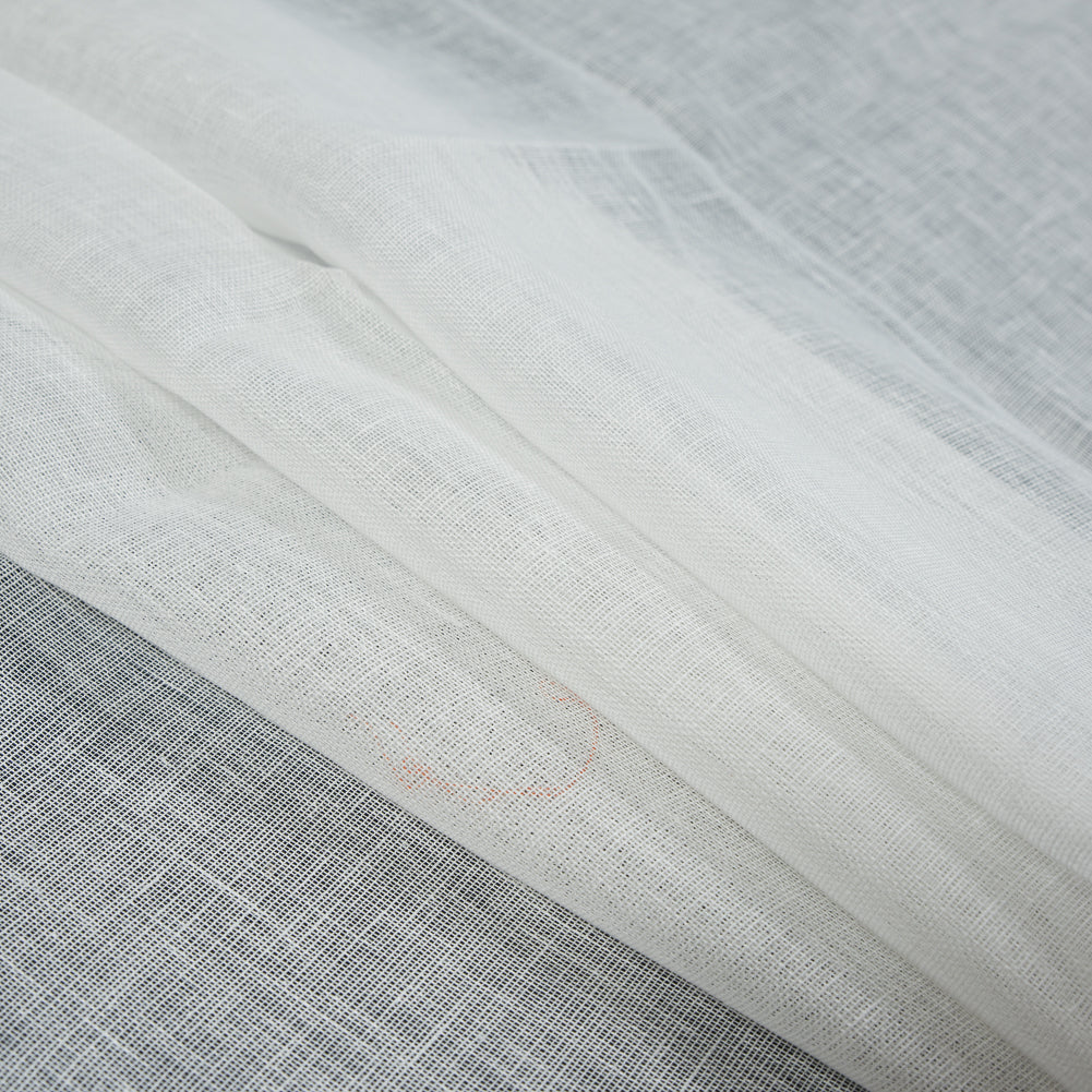 Wide Corinth Ivory Linen Scrim Detail Wide Corinth Ivory Linen Scrim Detail
