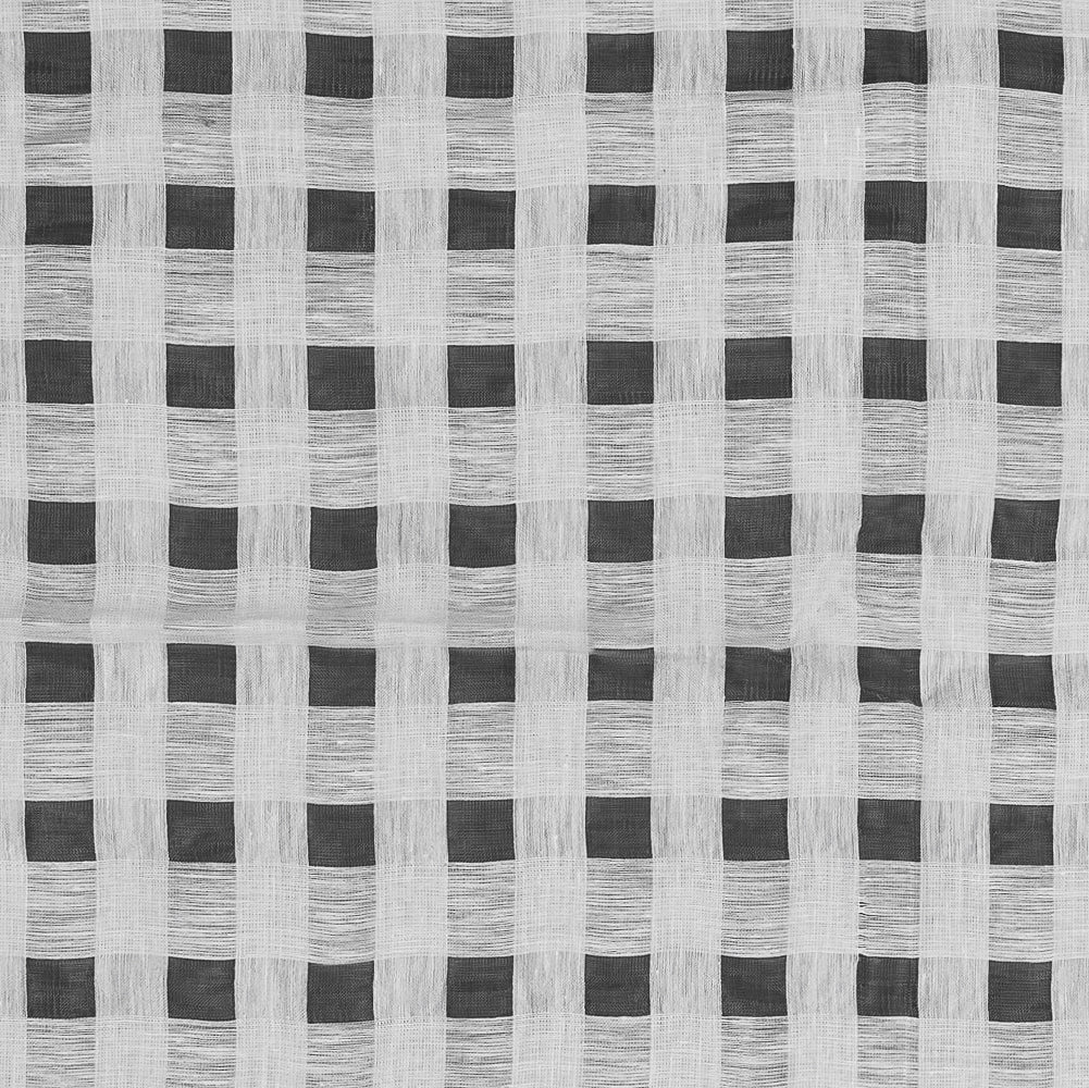 Checkered Linen Woven - White - Katia Collection Checkered Linen Woven - White - Katia Collection
