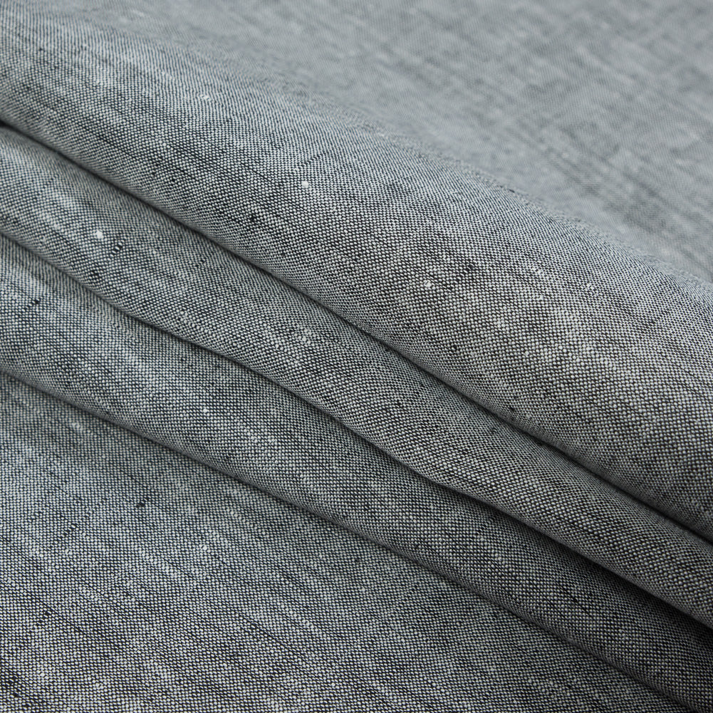 Two-Tone Linen Woven - Black and White - Sanremo Collection Detail Two-Tone Linen Woven - Black and White - Sanremo Collection Detail