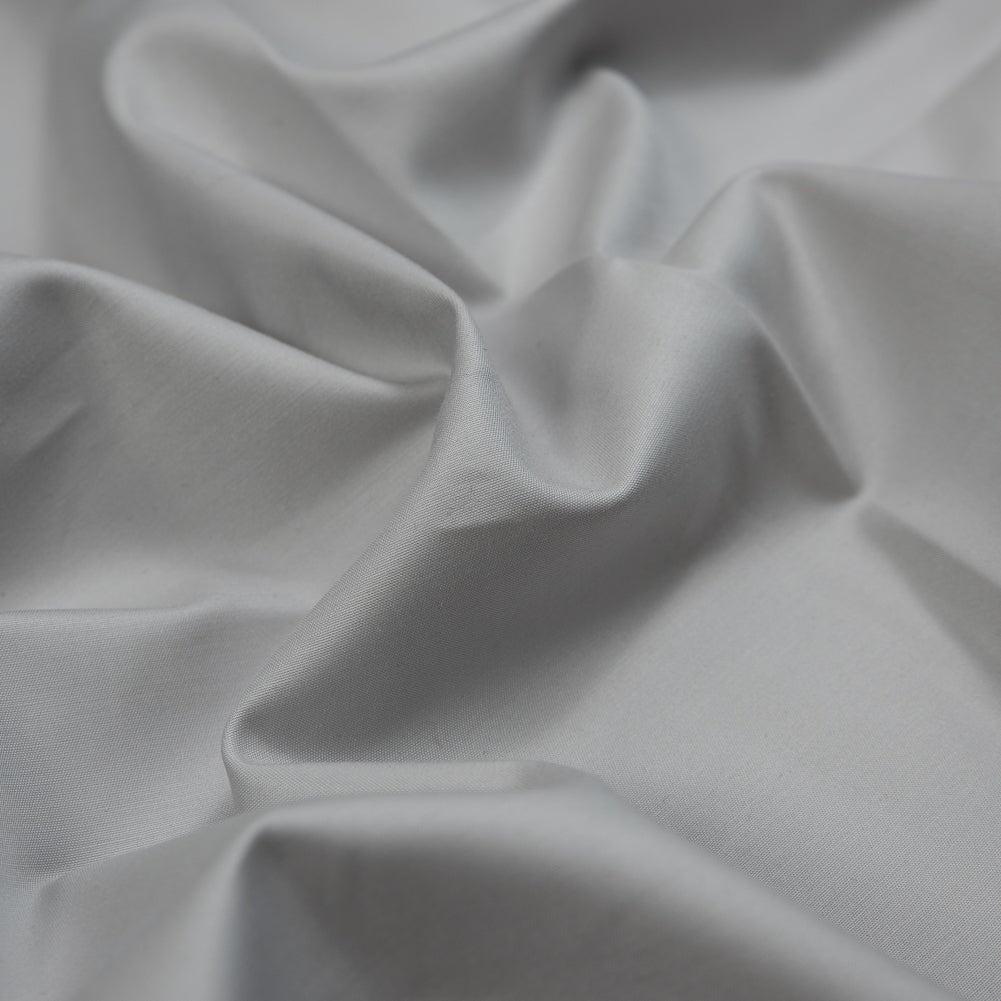 Silver Gray Stretch Cotton Sateen Full Silver Gray Stretch Cotton Sateen Full