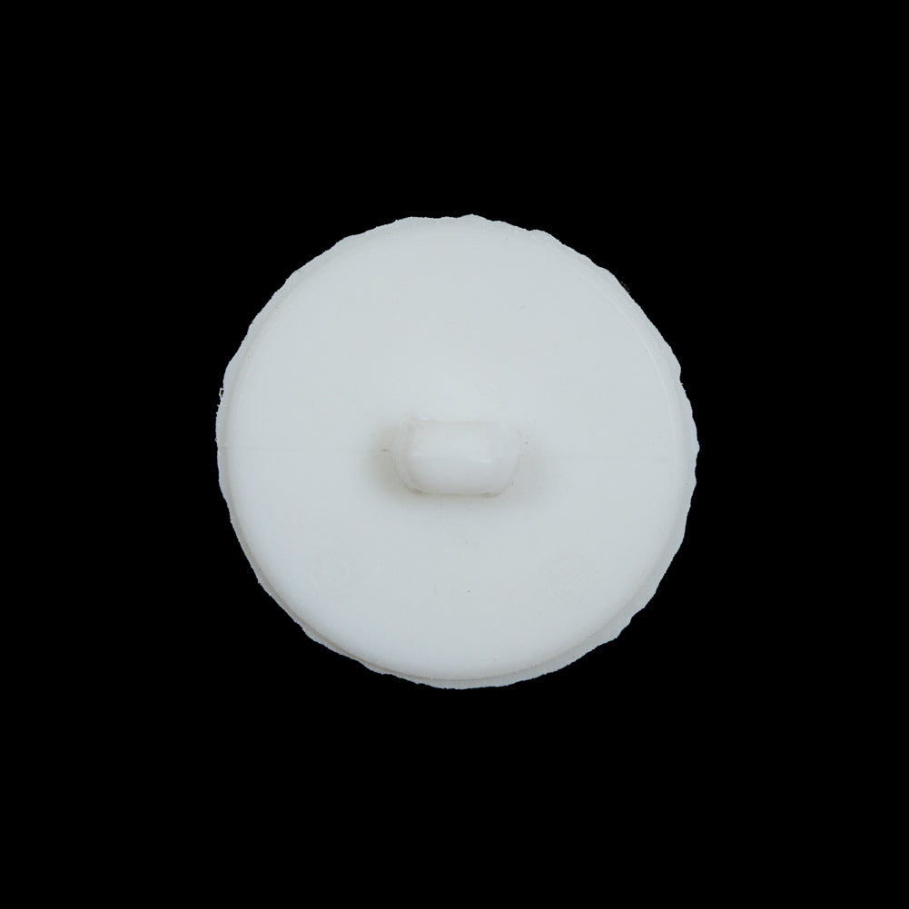 Italian White Twisted Plastic Shank-Back Button - 36L/23mm Detail Italian White Twisted Plastic Shank-Back Button - 36L/23mm Detail