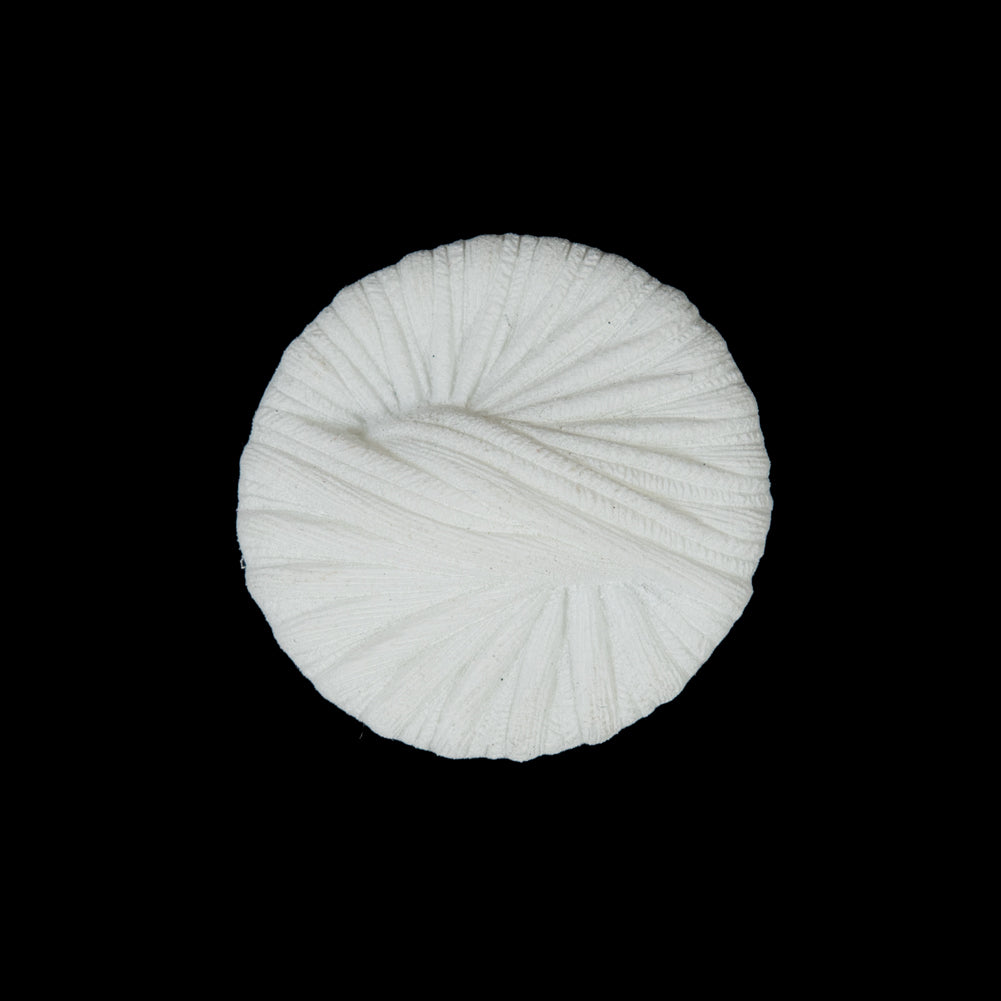 Italian White Twisted Plastic Shank-Back Button - 36L/23mm Italian White Twisted Plastic Shank-Back Button - 36L/23mm