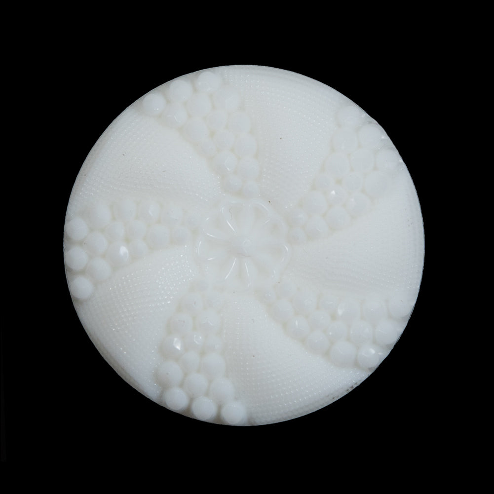 White 2-Side Bevel Cut Nylon Shank Back Button - 44L/28mm White 2-Side Bevel Cut Nylon Shank Back Button - 44L/28mm