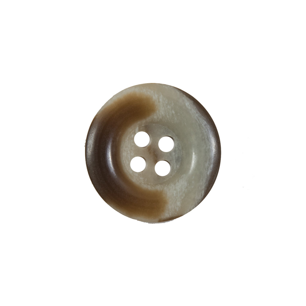 Brown and Beige Plastic 4-Hole Button - 30L/19mm Brown and Beige Plastic 4-Hole Button - 30L/19mm
