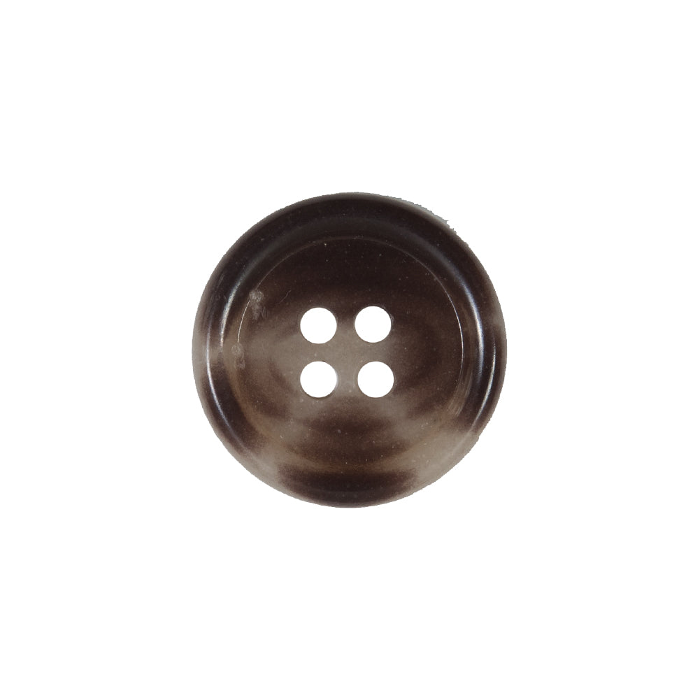 Brown and Beige Plastic 4-Hole Button - 30L/19mm Brown and Beige Plastic 4-Hole Button - 30L/19mm